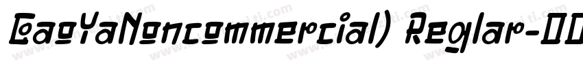 GaoYaNoncommercial) Reglar字体转换